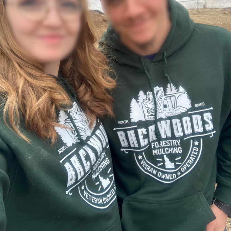 Illustrated Forestry Mulching Hoodie Design